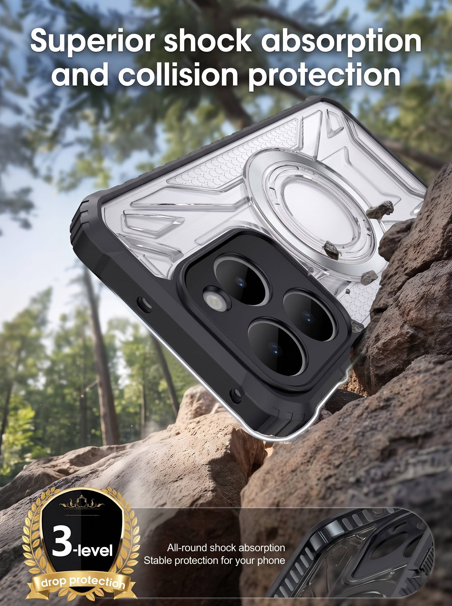 360 Armor Case With Magsafe For iPhone 14 Pro | Black