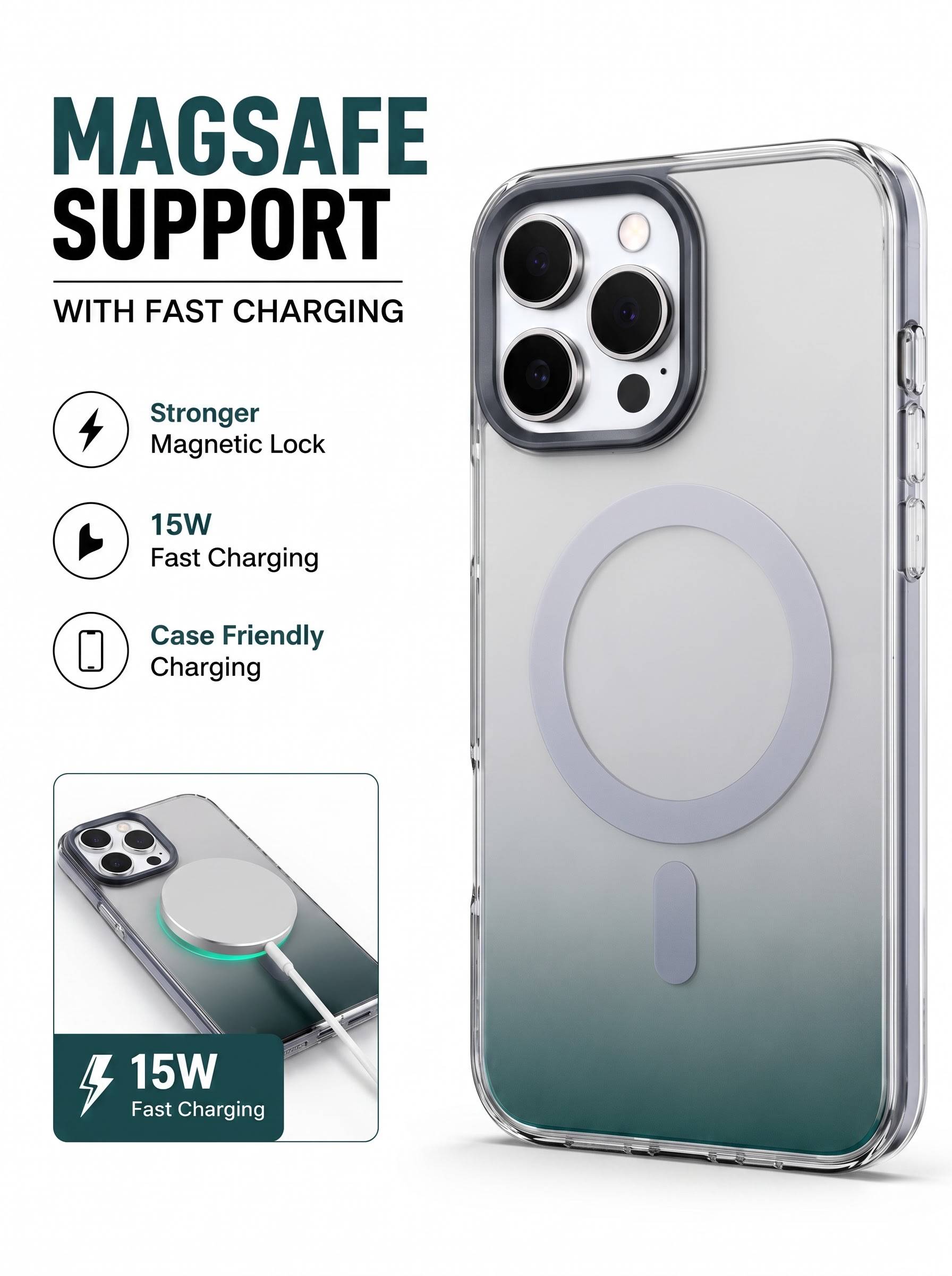Double Shades Case With Magsafe For Apple iPhone 14 Pro - Green