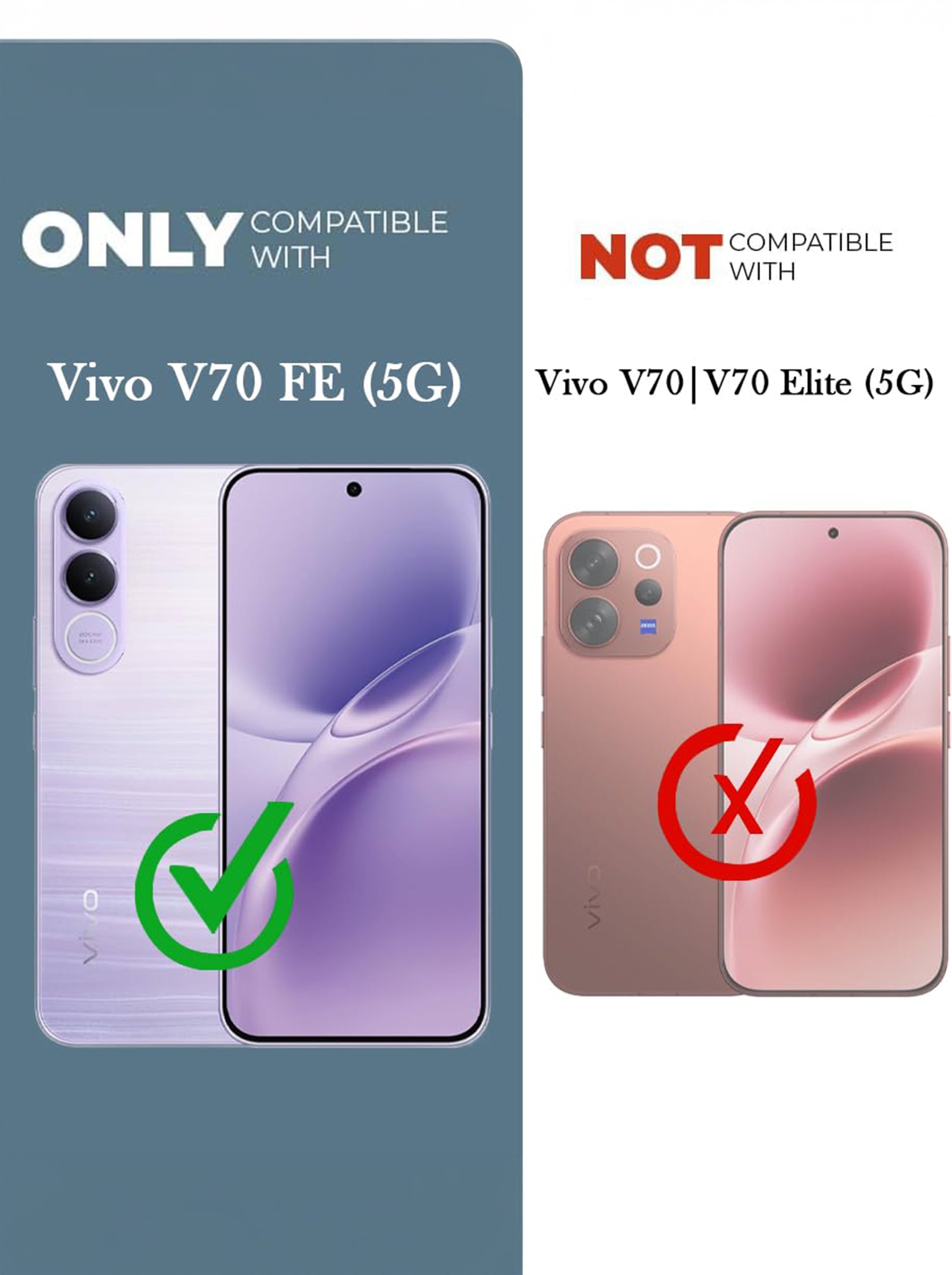 Vivo V70 FE 5G Clear Hard PC Case | Anti-Yellow | MagSafe Compatible