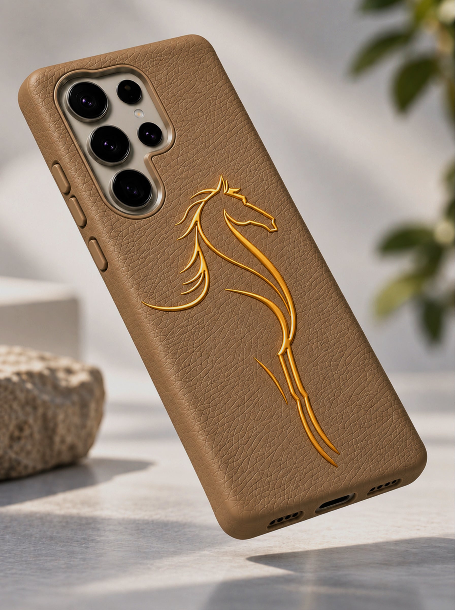 Samsung S26 Ultra | Luxury Horse Premium Leather Case with Hidden MagSafe | Brown