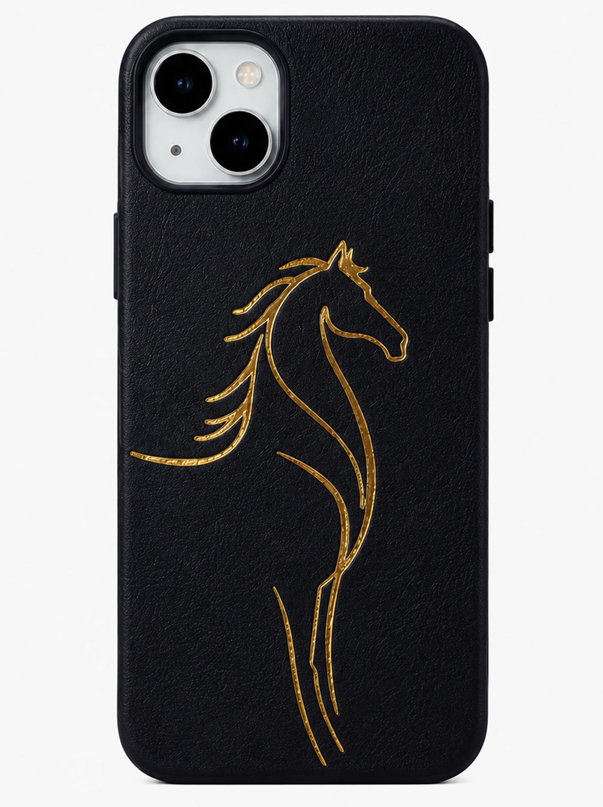 iPhone 13 | Luxury Horse Premium Leather Case with Hidden MagSafe | Black