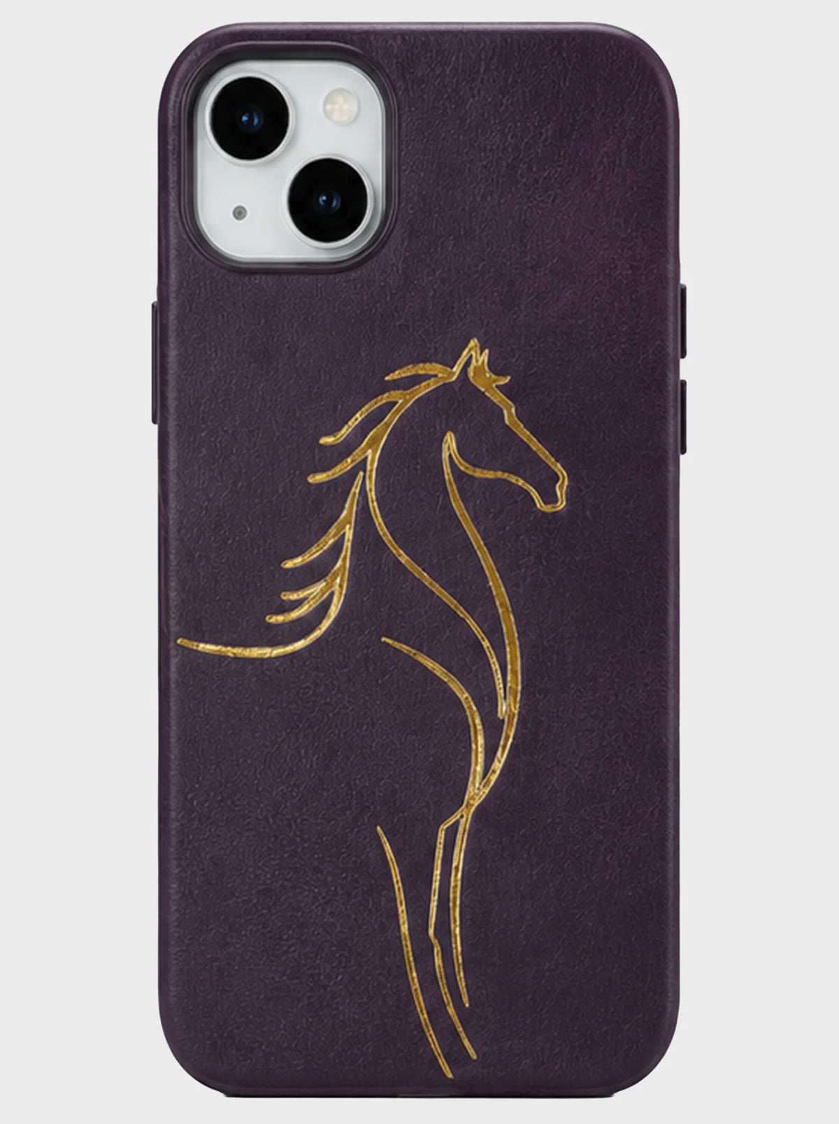 iPhone 14 | Luxury Horse Premium Leather Case with Hidden MagSafe | Brown