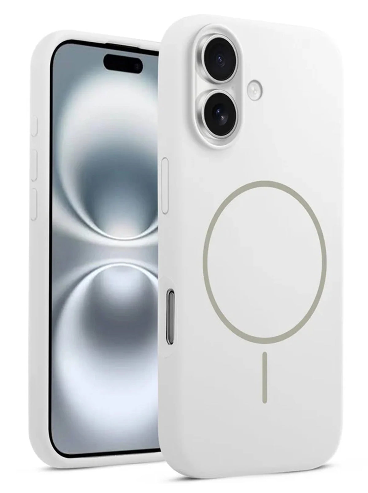 iPhone 16 | Silicone Case With IC Pop-Up | White