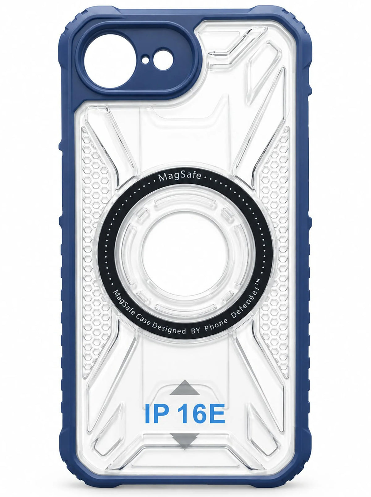 iPhone 16E | Fluted Texture Matte Case with Side Protection Grip | Blue