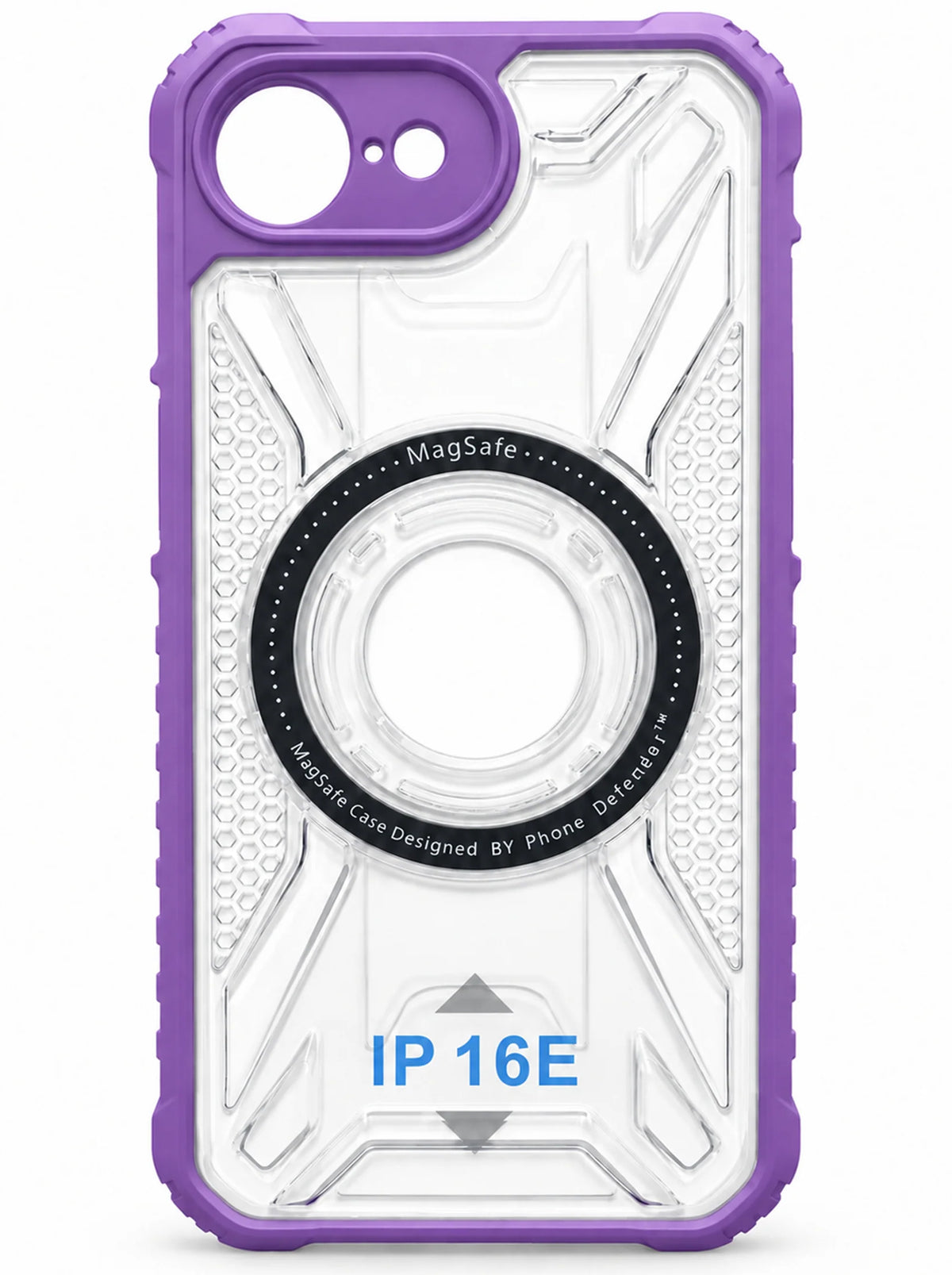 iPhone 16E | Fluted Texture Matte Case with Side Protection Grip | Purple