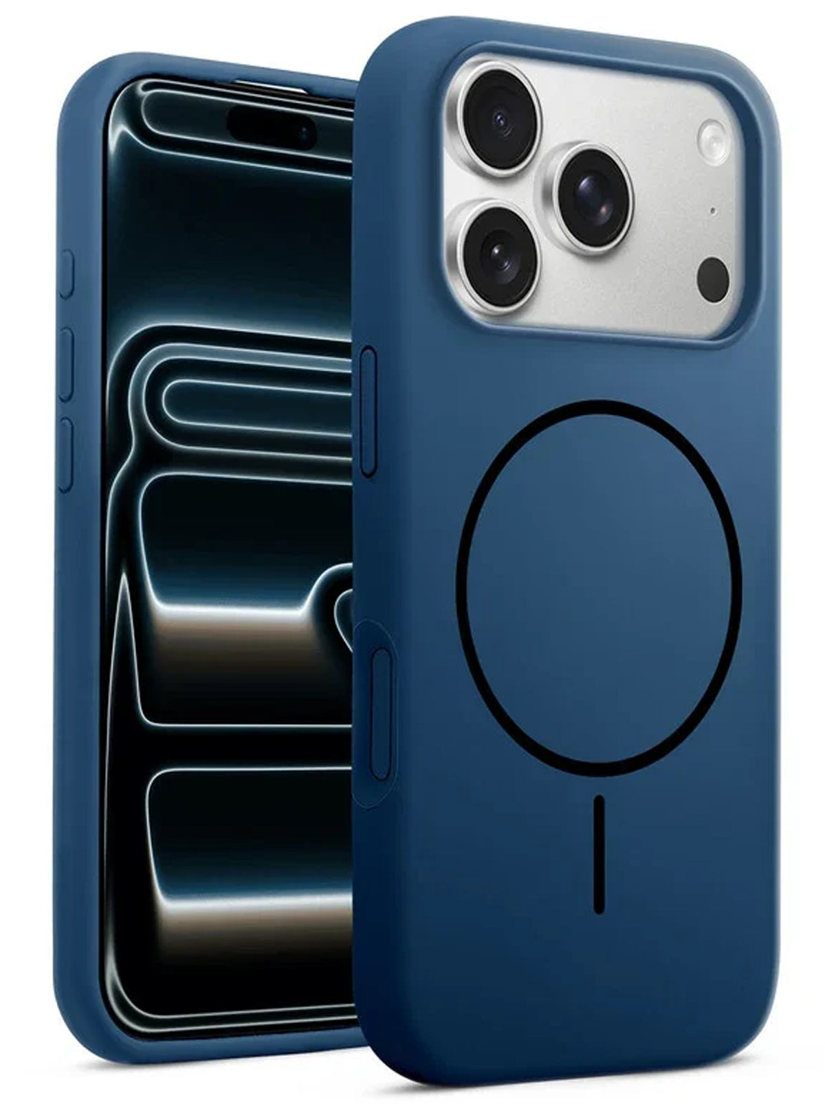 iPhone 17 Pro | Silicone Case With IC Pop-Up | Blue