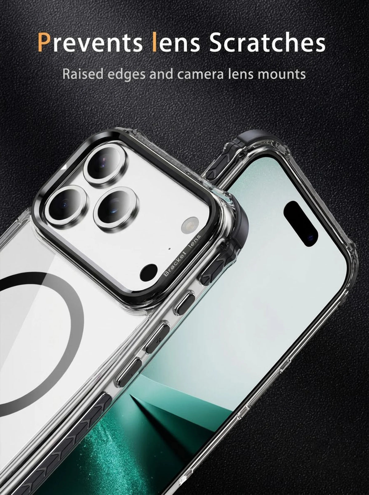 iPhone 17 Pro Case | MagSafe | Camera Lens Stand | Matte Finish | Black