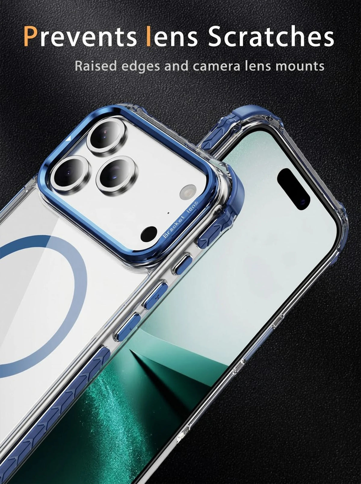 iPhone 17 Pro Case | MagSafe | Camera Lens Stand | Matte Finish | Blue